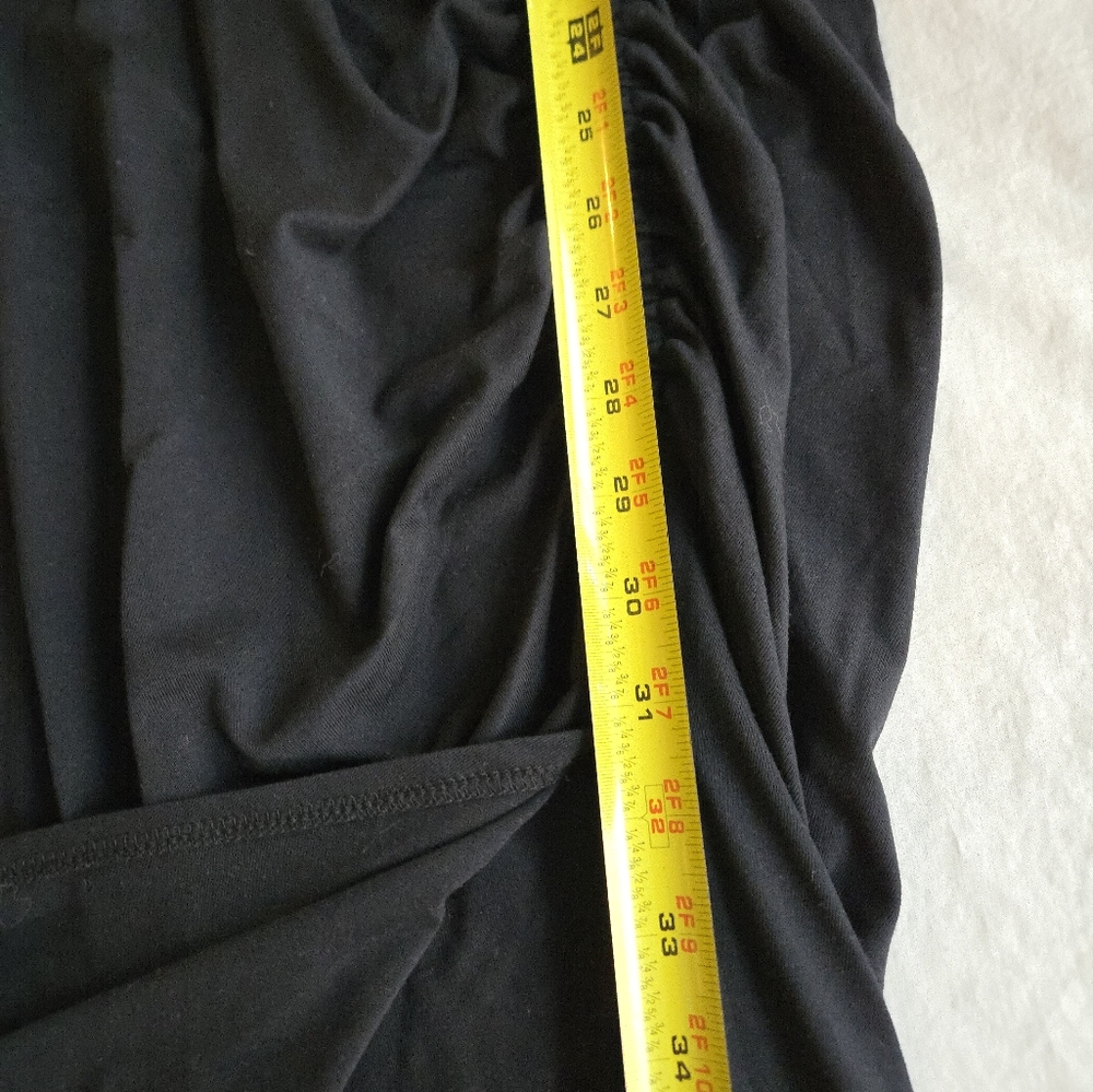 Open Edit Black Ruched Long Sleeve Midi Dress - Picture 4 of 11